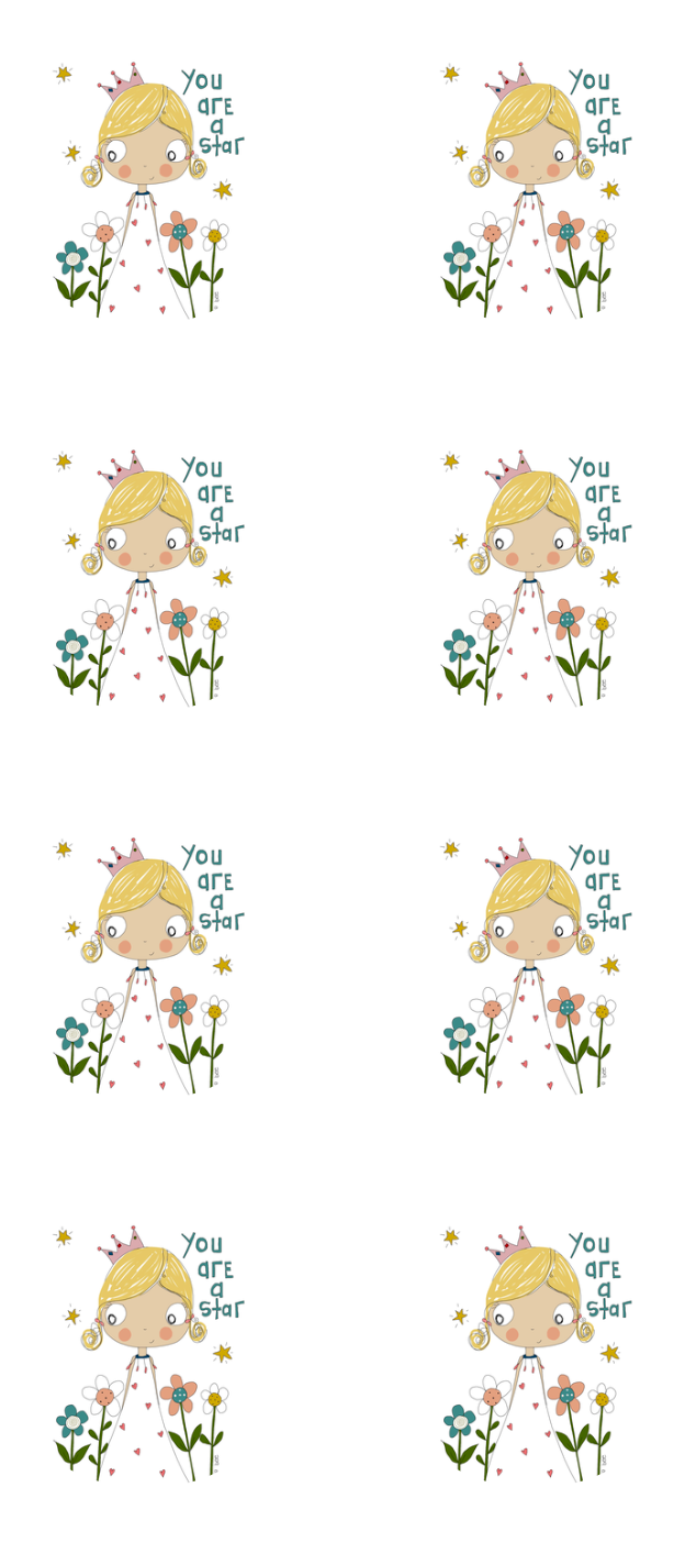 "You are a Star" round sticker pack of 8