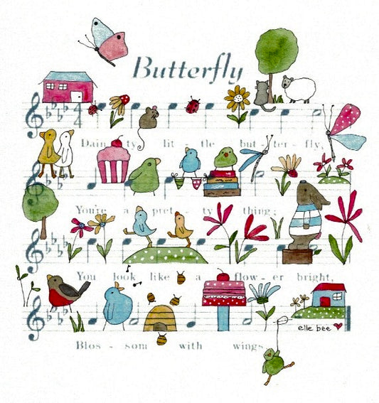Butterfly notes greeting card