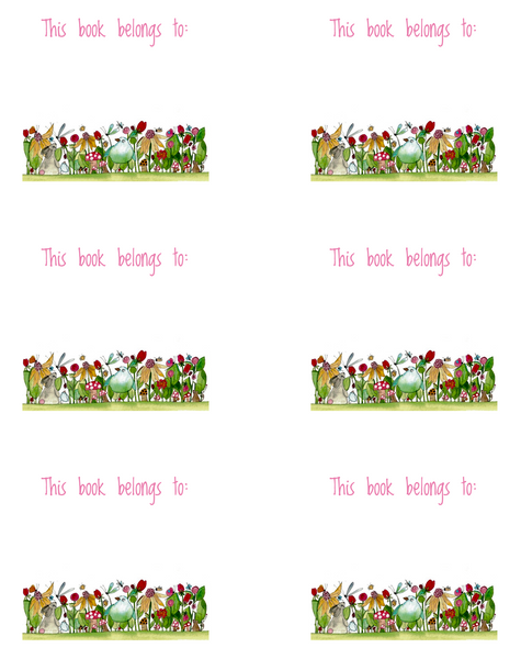 Bookplates - Set of 6 -Coneflowers in the Garden