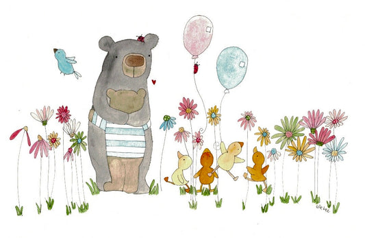 I love you little bear greeting card