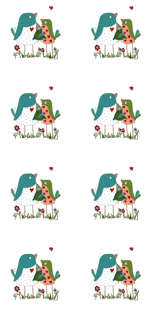 Sweet family round sticker pack of 8