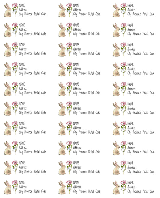 Address Labels set of 30 Bunny