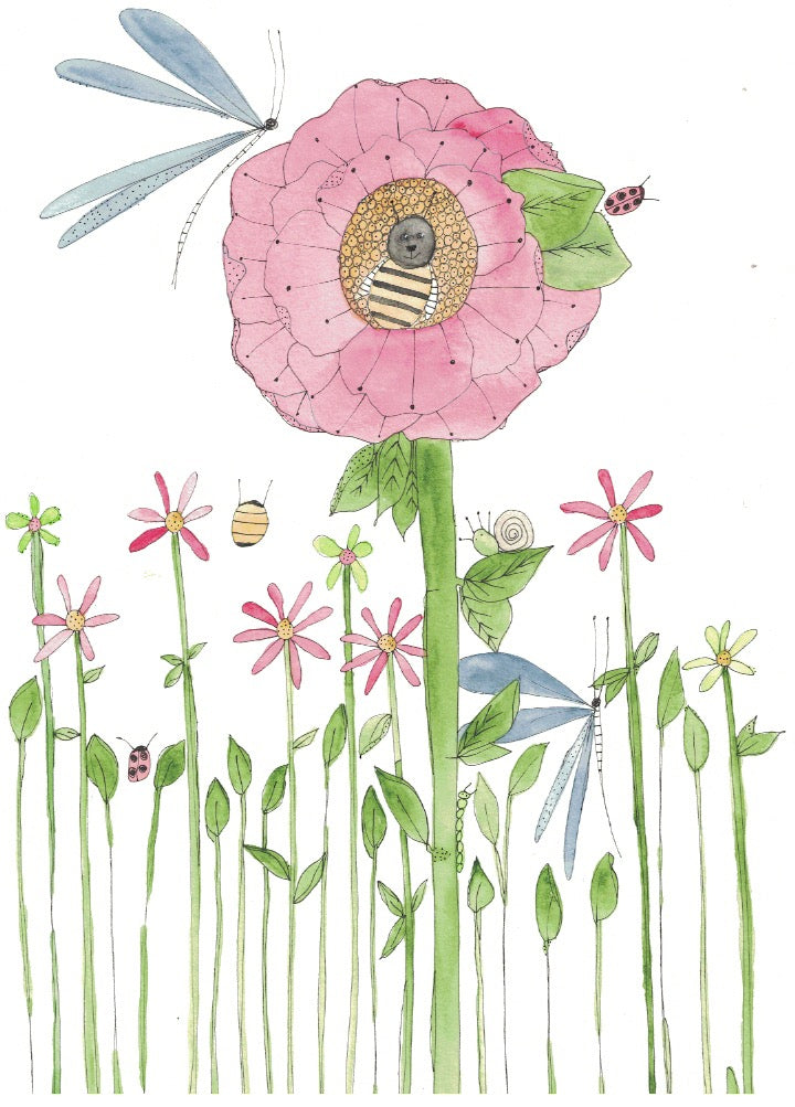 "Baby Bumble Bees bedtime" greeting card