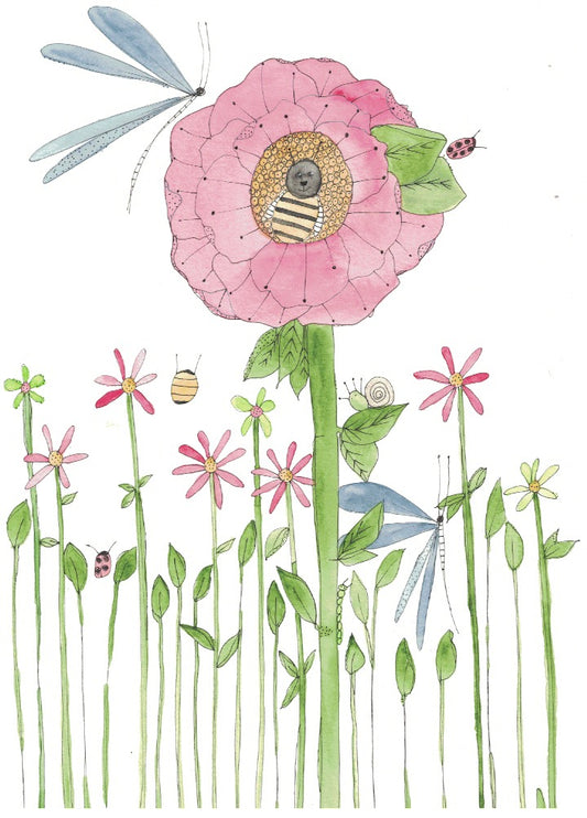 "Baby Bumble Bees bedtime" greeting card