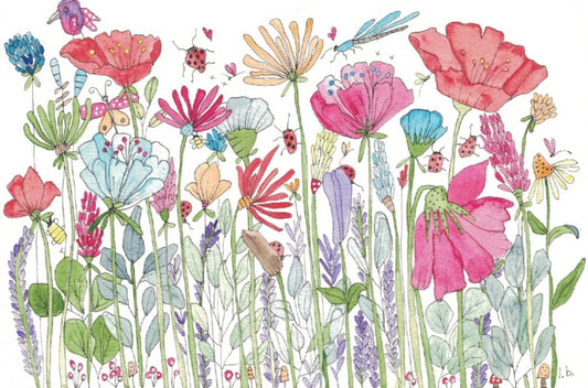Bee a Wildflower greeting card