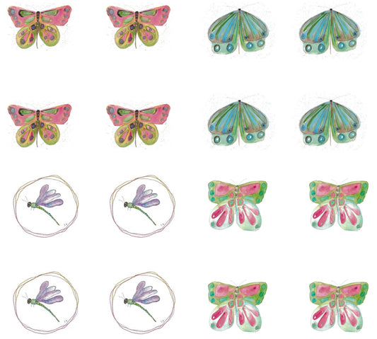 Butterfly sticker set of 16