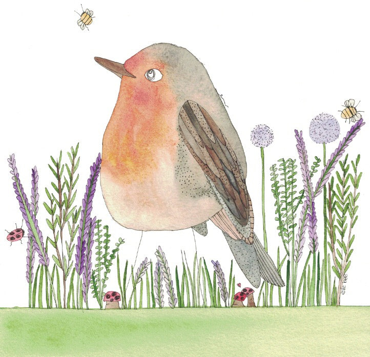 "Chubby Robin" greeting card