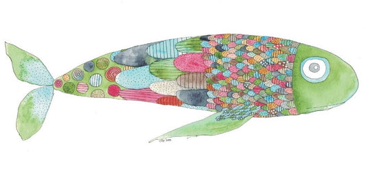 "Dr. Seuss fish" greeting card