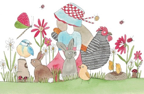 "Emily in the garden" greeting card