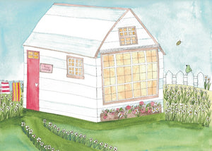 "Rose Cottage" greeting card