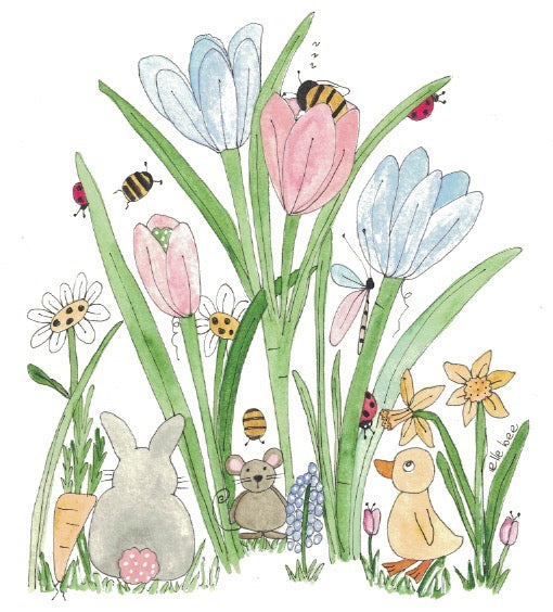 Sleepy Bee greeting card
