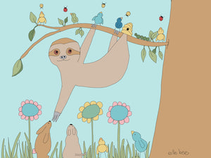"Sloth" greeting card