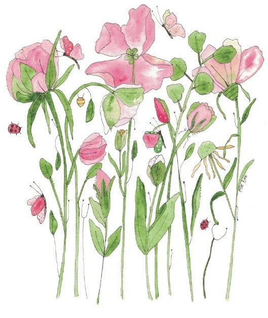 "Stillness" botanical greeting card