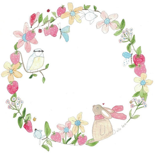 "Summer wreath" greeting card