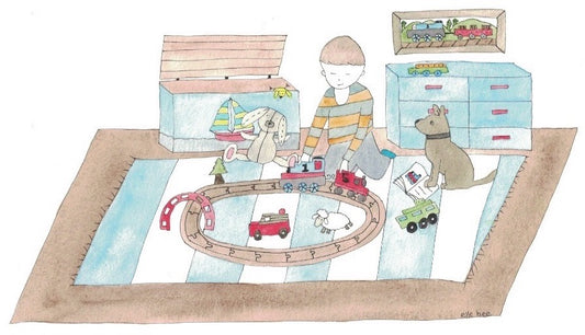 "Thomas" greeting card boy & trains