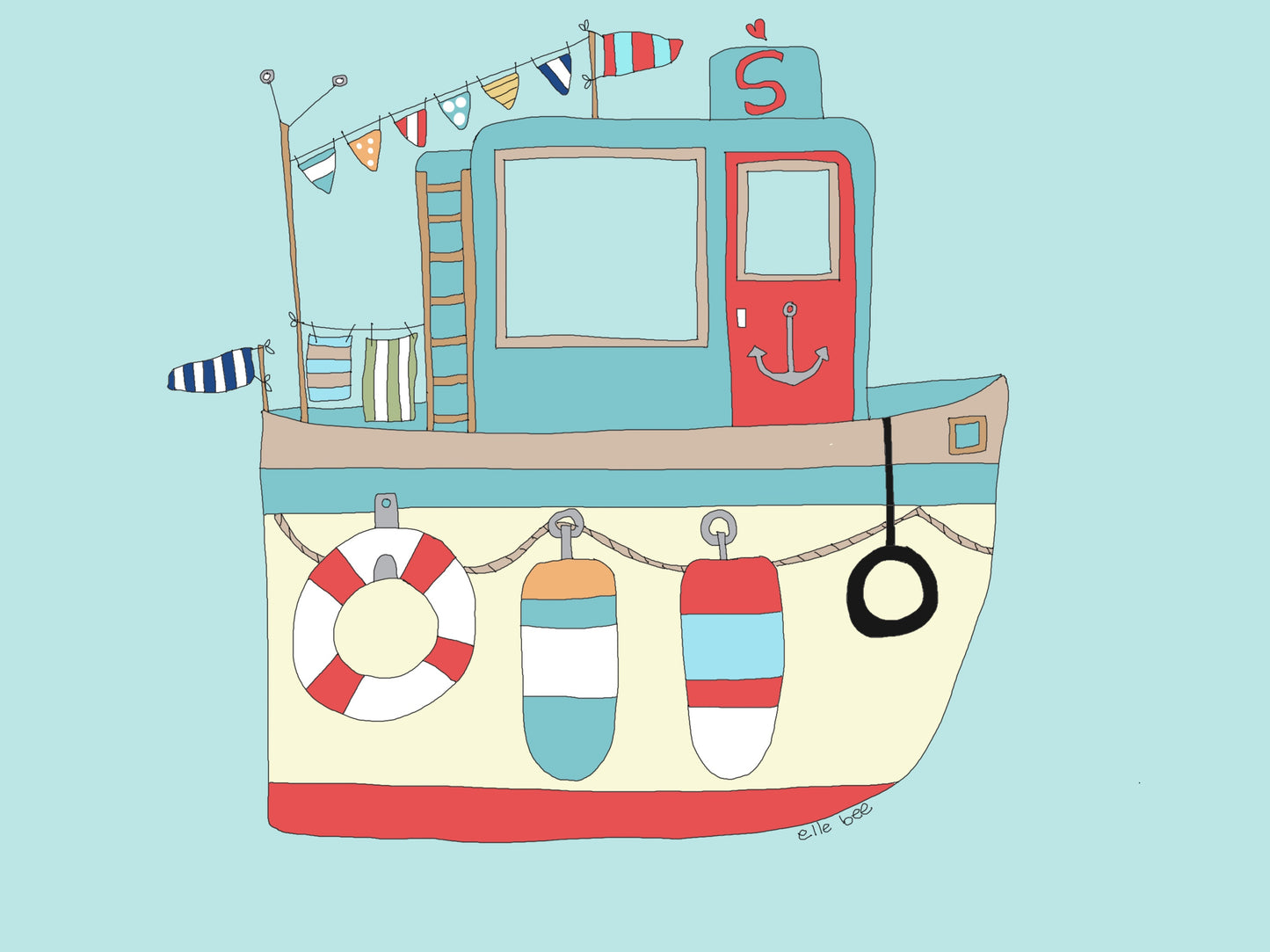 "Boats & Whales" set of 4 greeting cards