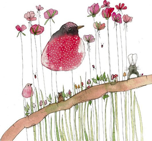 Watermelon Robyn & baby Greeting card
