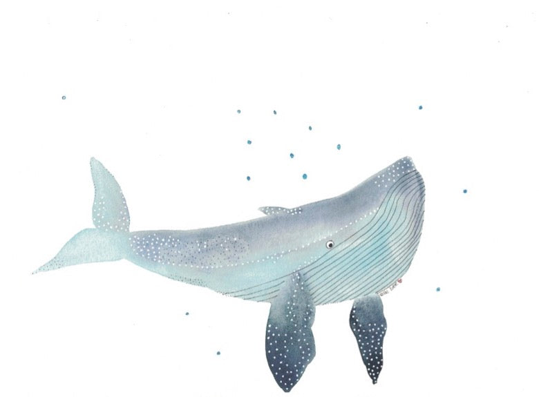"Whale Bubbles" greeting card