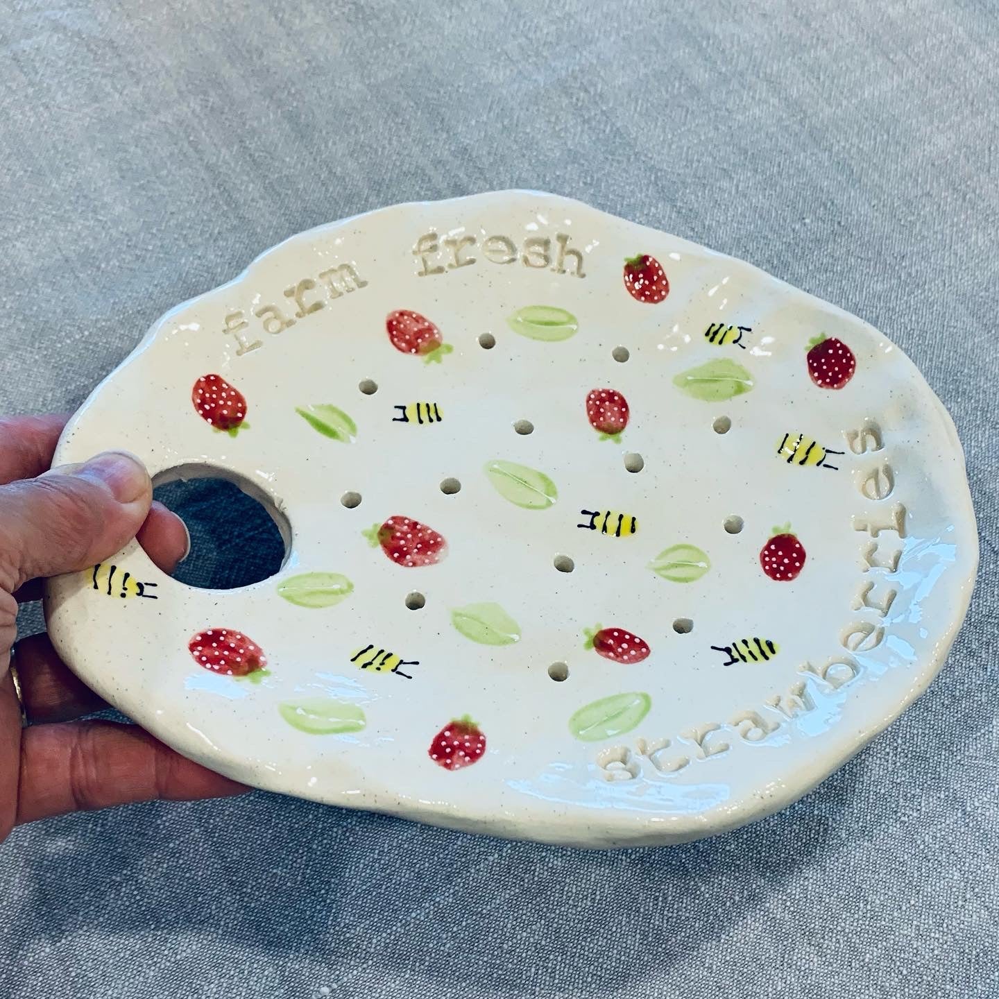 Farm fresh strawberry strainer