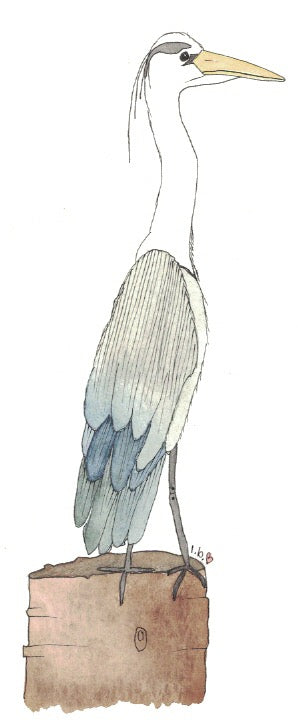 Greeting card "Blue Heron"