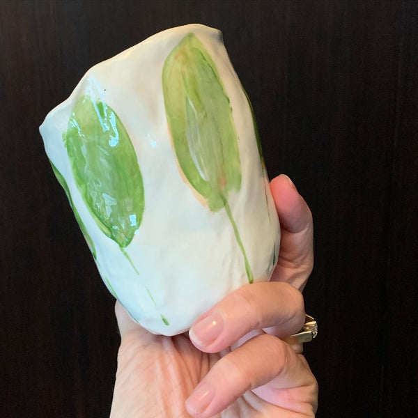 Hawaiian Ti Leaves Vase/planter