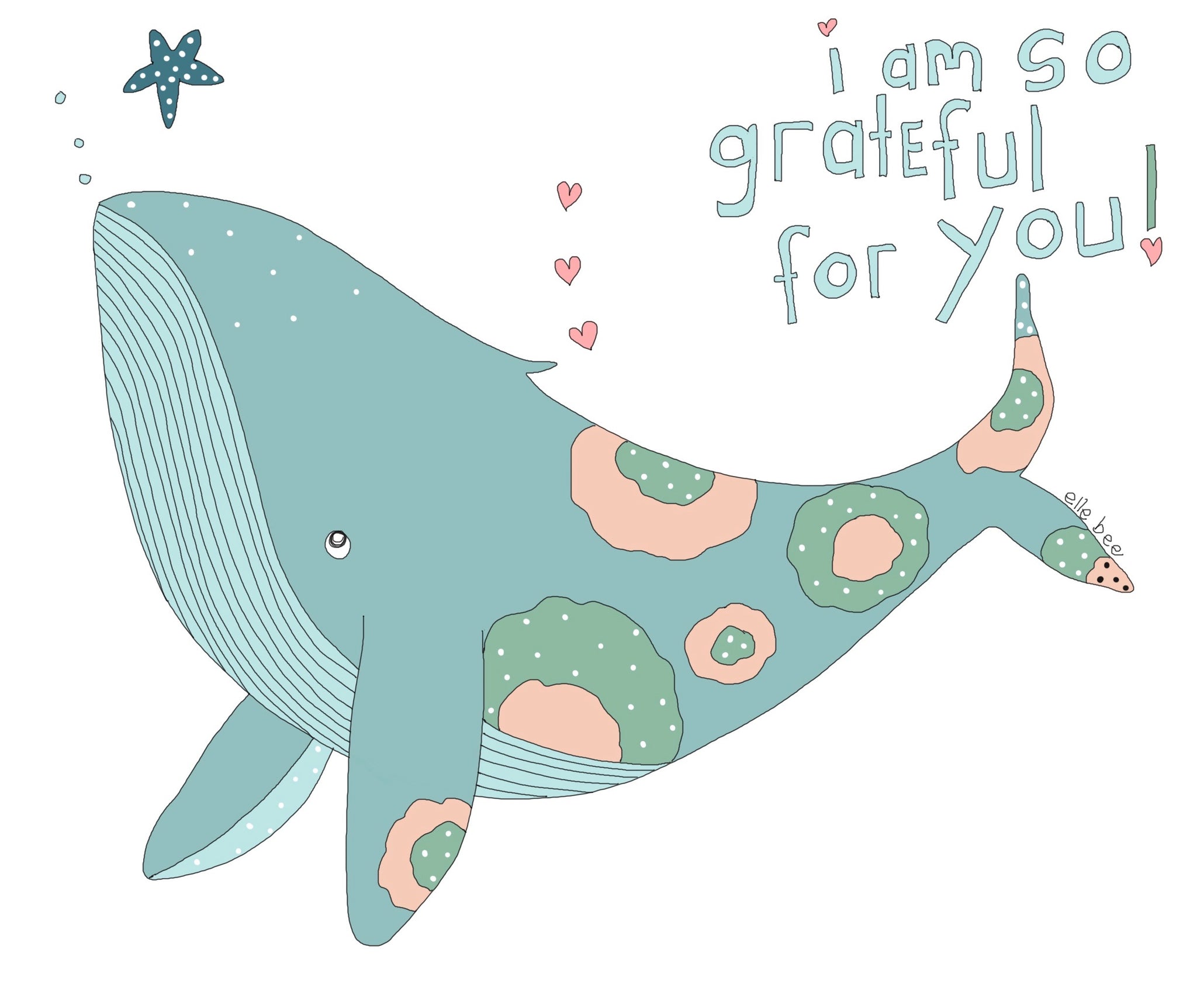 Greeting card "I am so grateful for you"