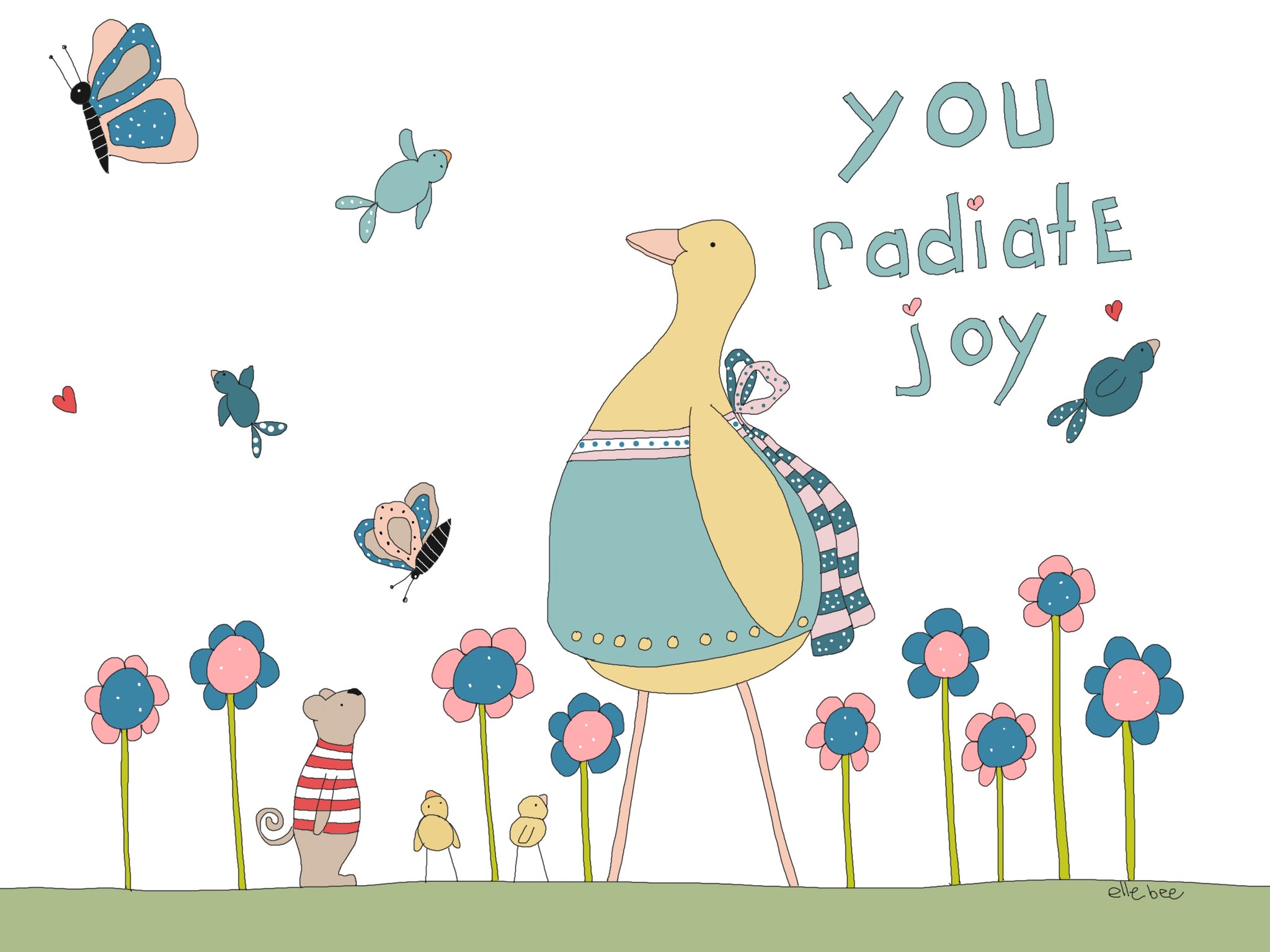 Greeting card "You radiate joy"