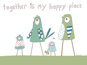 Greeting card "Together is my happy place"