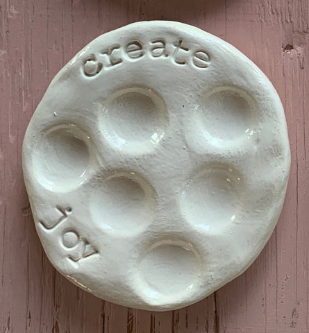 Ceramic paint palette "create joy"