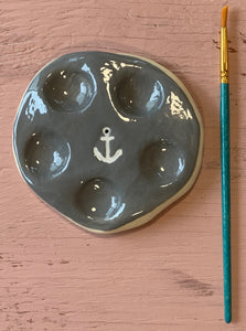 Ceramic paint palette "nautical anchor"