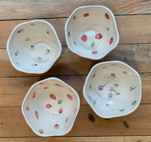 Summer mixed berry bowls (set of 4)