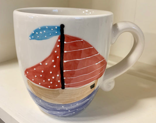 Mug "Brown sailboat"