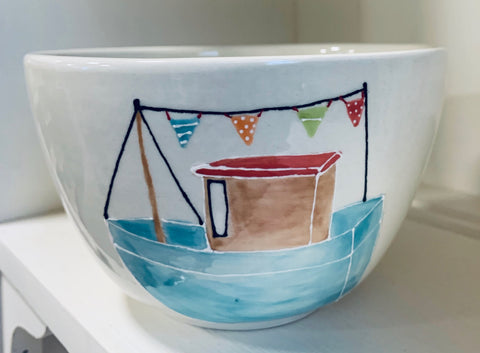 Extra large cereal bowl "Tugboat"