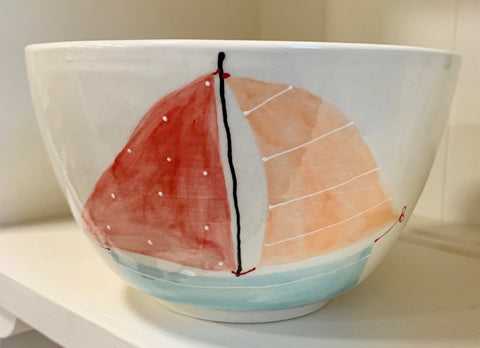 Extra large "Sailboat" cereal bowl