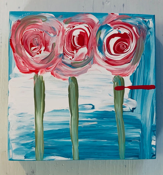 Lollipop Flower acrylic Painting