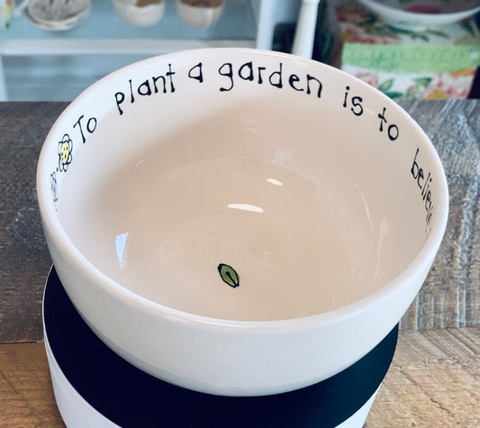 Cereal bowl "Garden quote - Audrey Hepburn"
