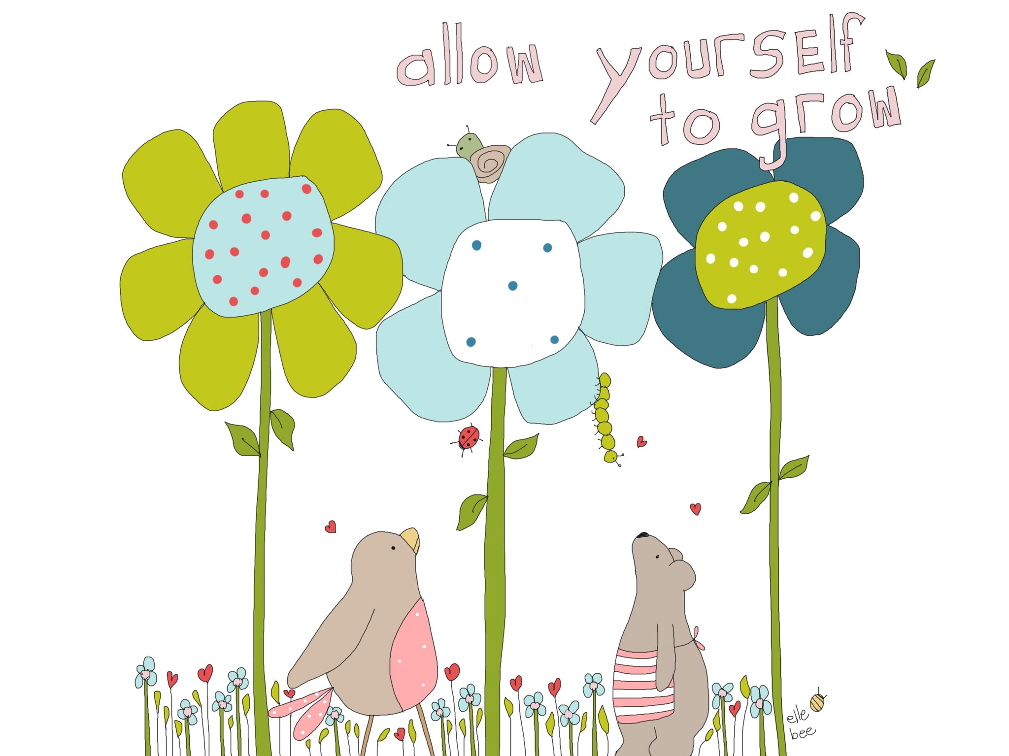 Greeting card "Allow yourself to grow"