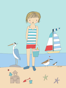 Greeting card "Beach baby"