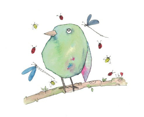 Greeting card "Pink Belle's Beau"