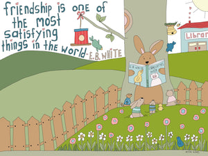 Greeting card "Friendship...Charlottes web quote"