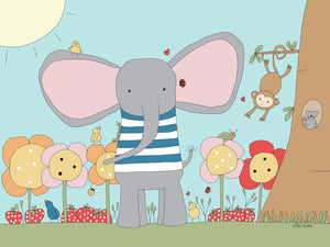 Gretting card "Baby elephant"