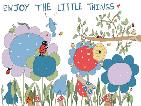 Greeting card "Enjoy the little things"