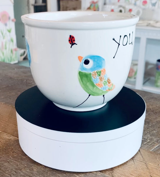 Chili bowl "You are amazing!" bird / flowers / butterfly