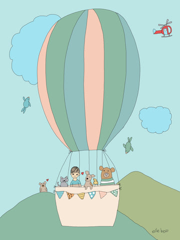 Greeting card "Hot air balloon"