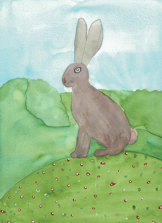 Greeting card "Jackrabbit Hill"
