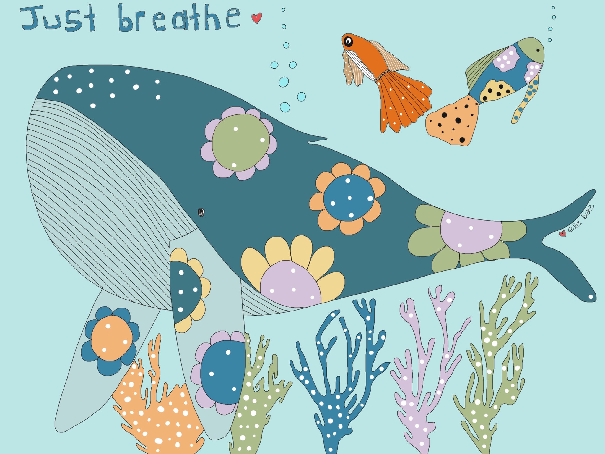 Greeting card "Just breathe"