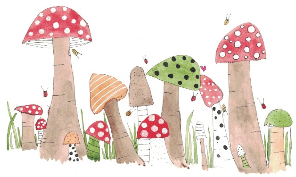 Greeting card "Mushroom Party"