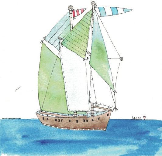 Greeting card "Sail away"