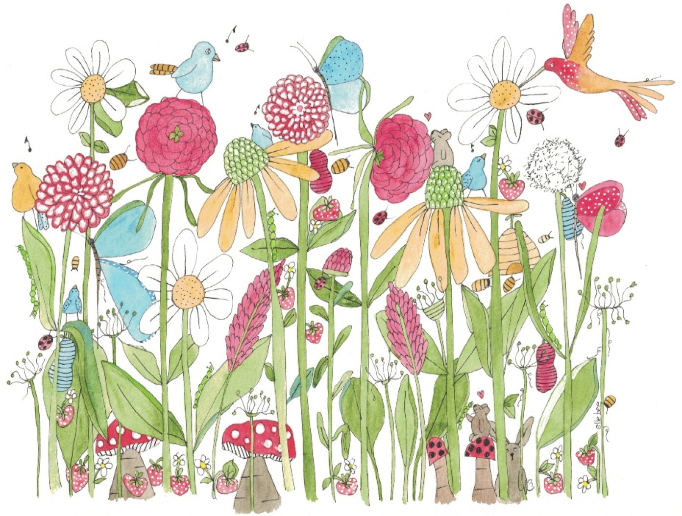 Greeting card "Song of the Bluebird"