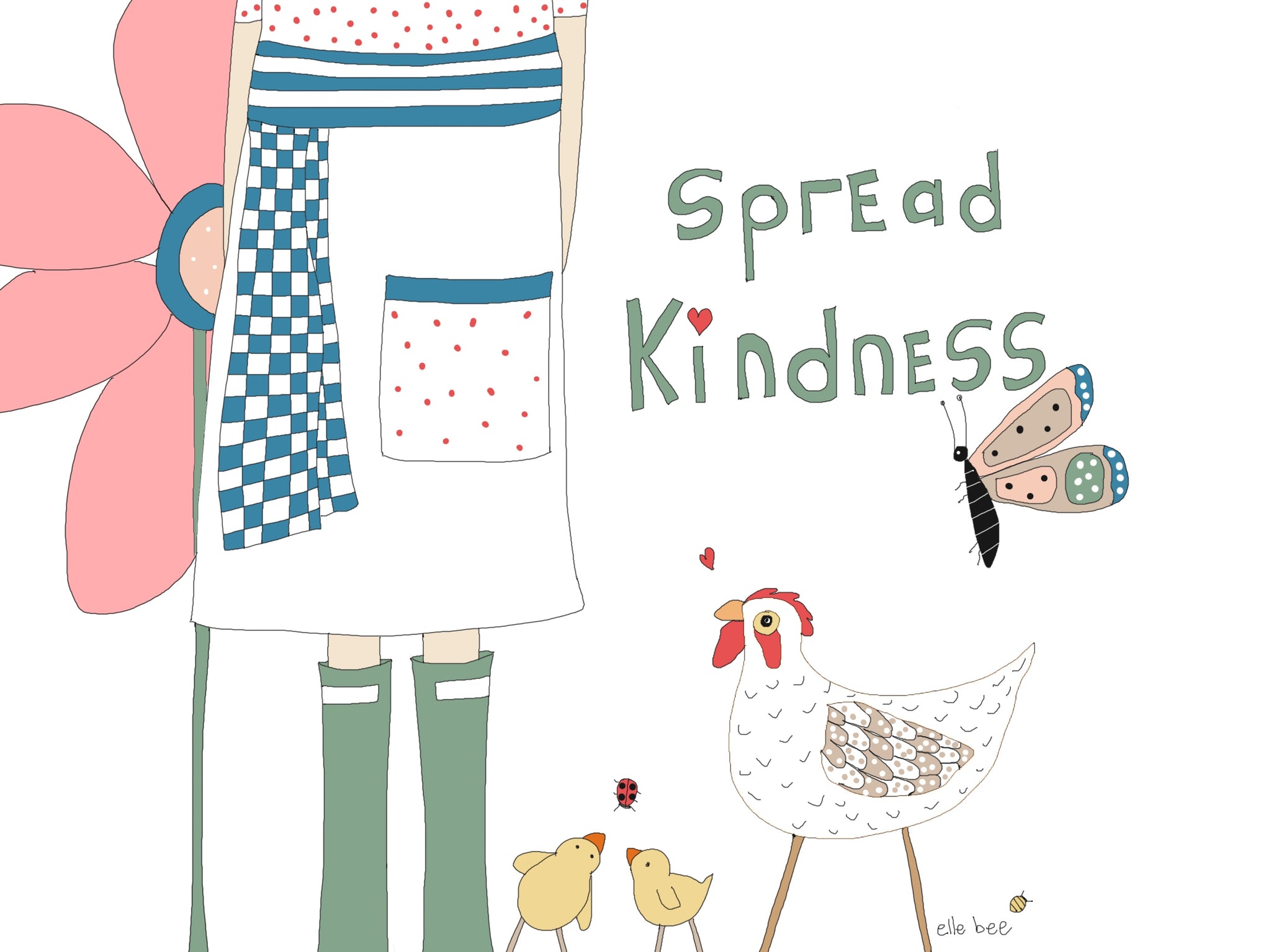 Greeting card "Spread kindness"